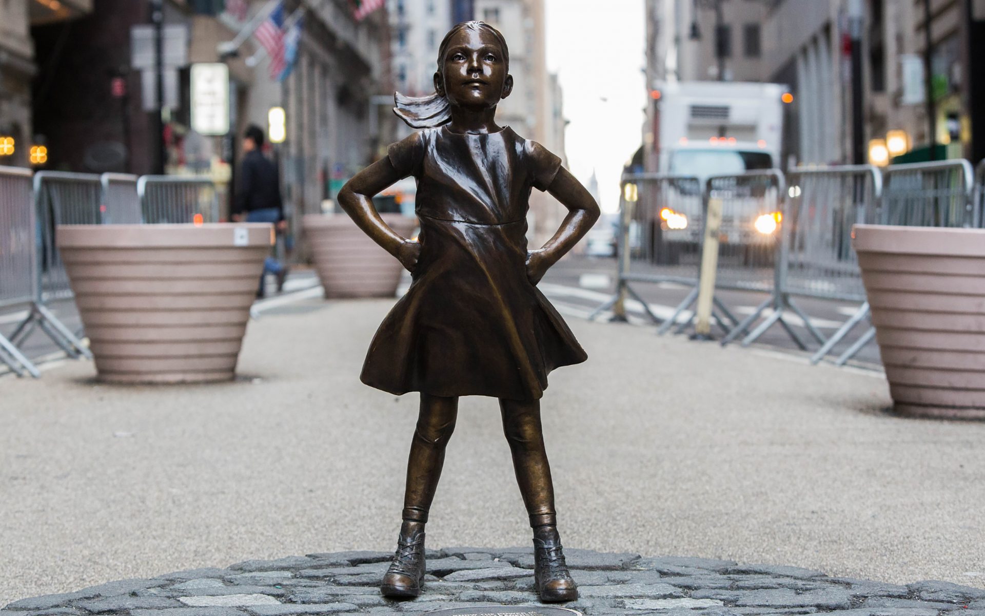 Fearless girl (escultura), Kristen Visbal, 2017.