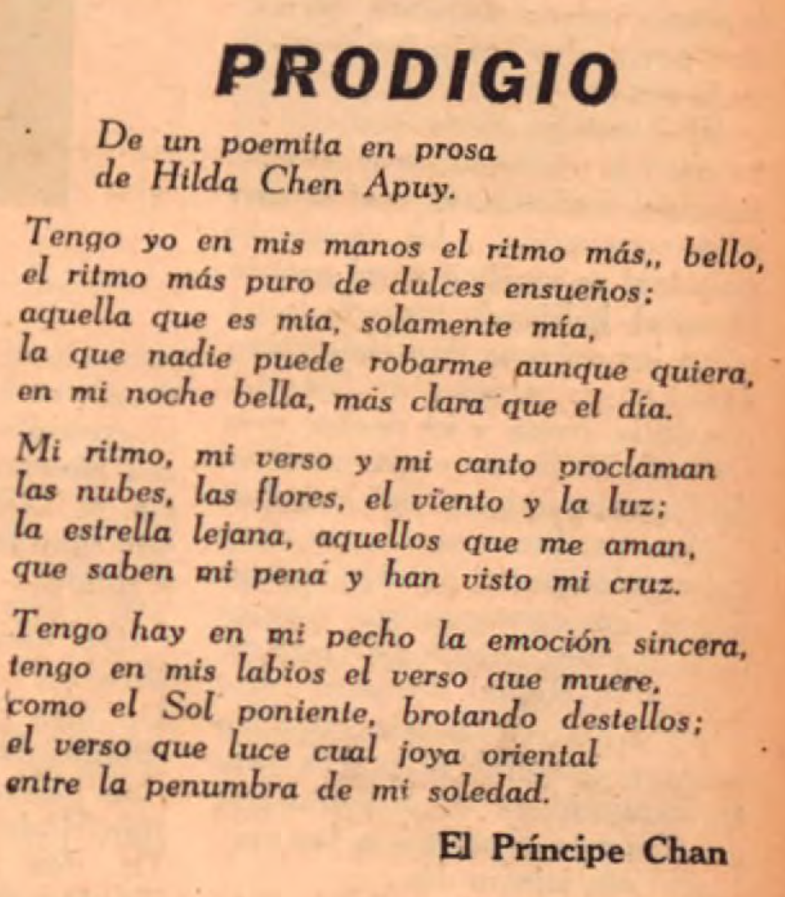 Poema “Prodigio”