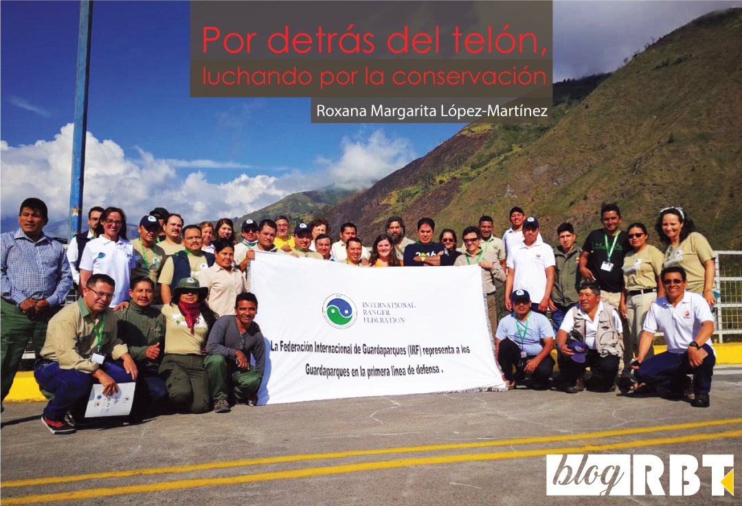 Fotografía grupal del Encuentro Latinoamericano de Guardaparques, Ecuador 2018. Fotografía de Oscar Carvajal