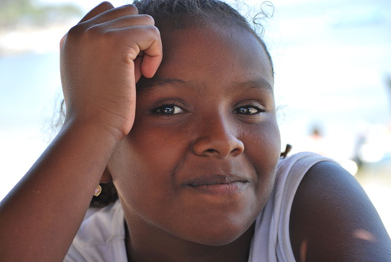 "AfroMexican girl at Punta Maldonada, Cuajinicuilapa, Guerrero" https://es.wikipedia.org/wiki/Archivo:PuntaMaldonada66.JPG