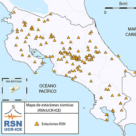 Estaciones de registro de la RSN:UCR-ICE