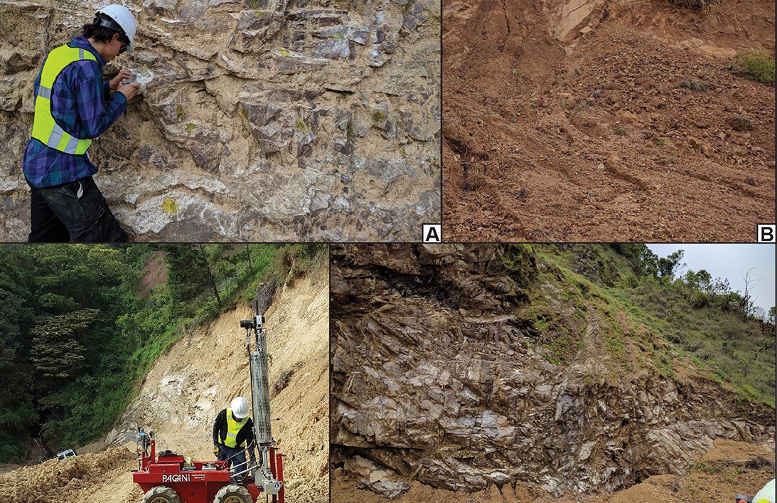 Levantamiento de las discontinuidades en el macizo rocoso. Caracterización geomecánica del macizo rocoso. Sondeos de penetración dinámica. Inspección y estado actual de la cantera