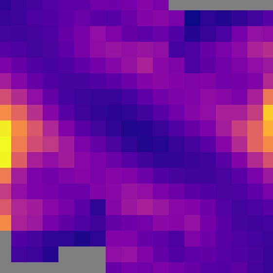 Fragmento del mapa de la superficie de variograma (Fig. 11)