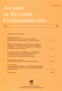 Anuario de Estudios Centroamericanos, Vol. 31 (2005)