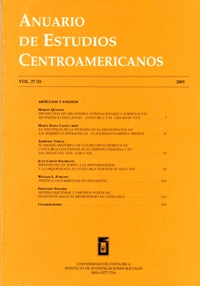 Anuario de Estudios Centroamericanos, Vol. 27, No. 1 (2001)