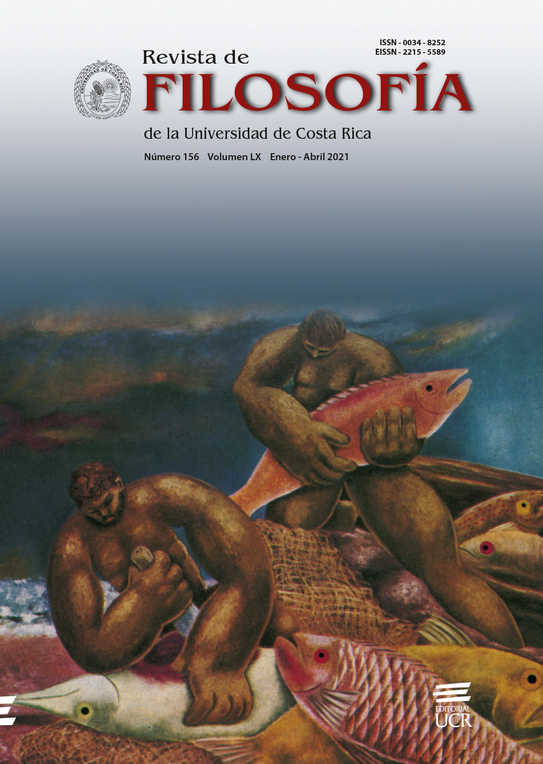Portada de la revista de Filosofía de la Universidad de Costa Rica, en imagen "pescadores de Cojimar"